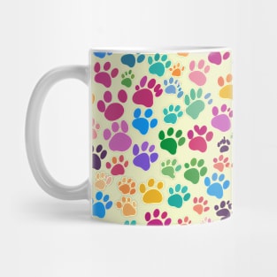 Colorful Cat Paws Mug